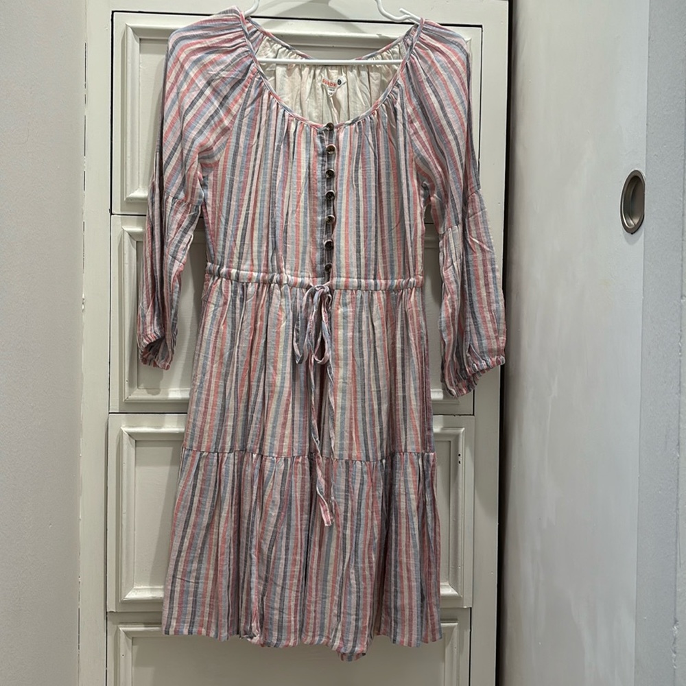 Sundry Womens Striped Tiered Dress Size S 1 Small - NEW